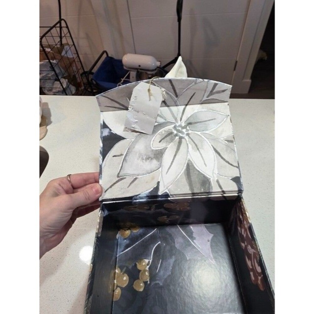 Deer Woodland Decorative Keepsake Box in Blue and Brown - Picture 6 of 7